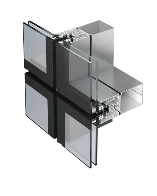 Facciate strutturali in alluminio con vetri doppi e tripli